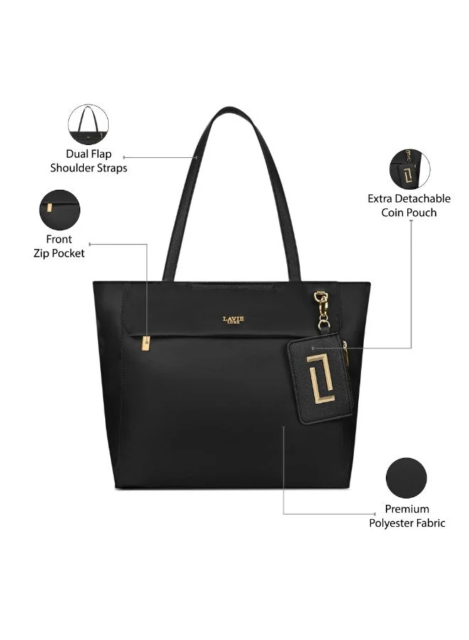 Lavie  Luxe Women's Zumi Large Tote (Black) for Women | Best Price UAE